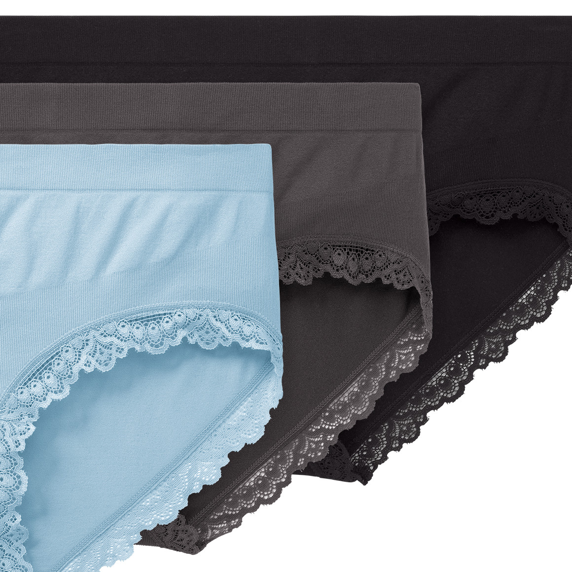 3 Damen Umstands-Slips mit Spitze