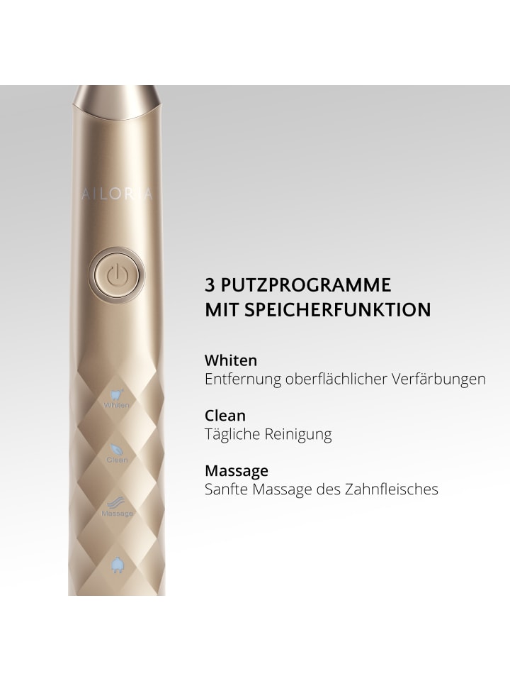 Ailoria SHINE BRIGHT USB-Schallzahnbürste in gold günstig kaufen onesize