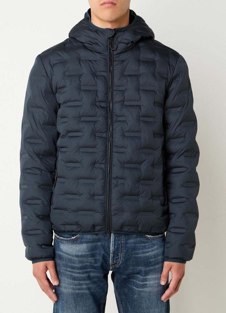 Replay Puffer jacket with zip and logo
