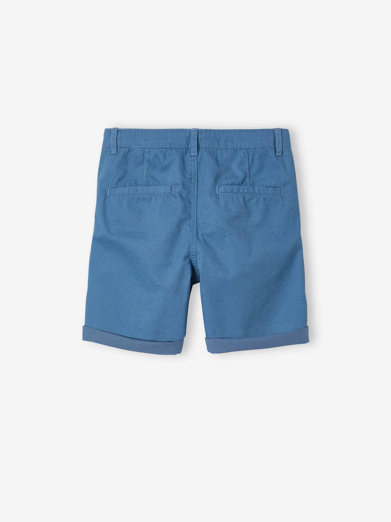 Bermuda chino garçon bleu