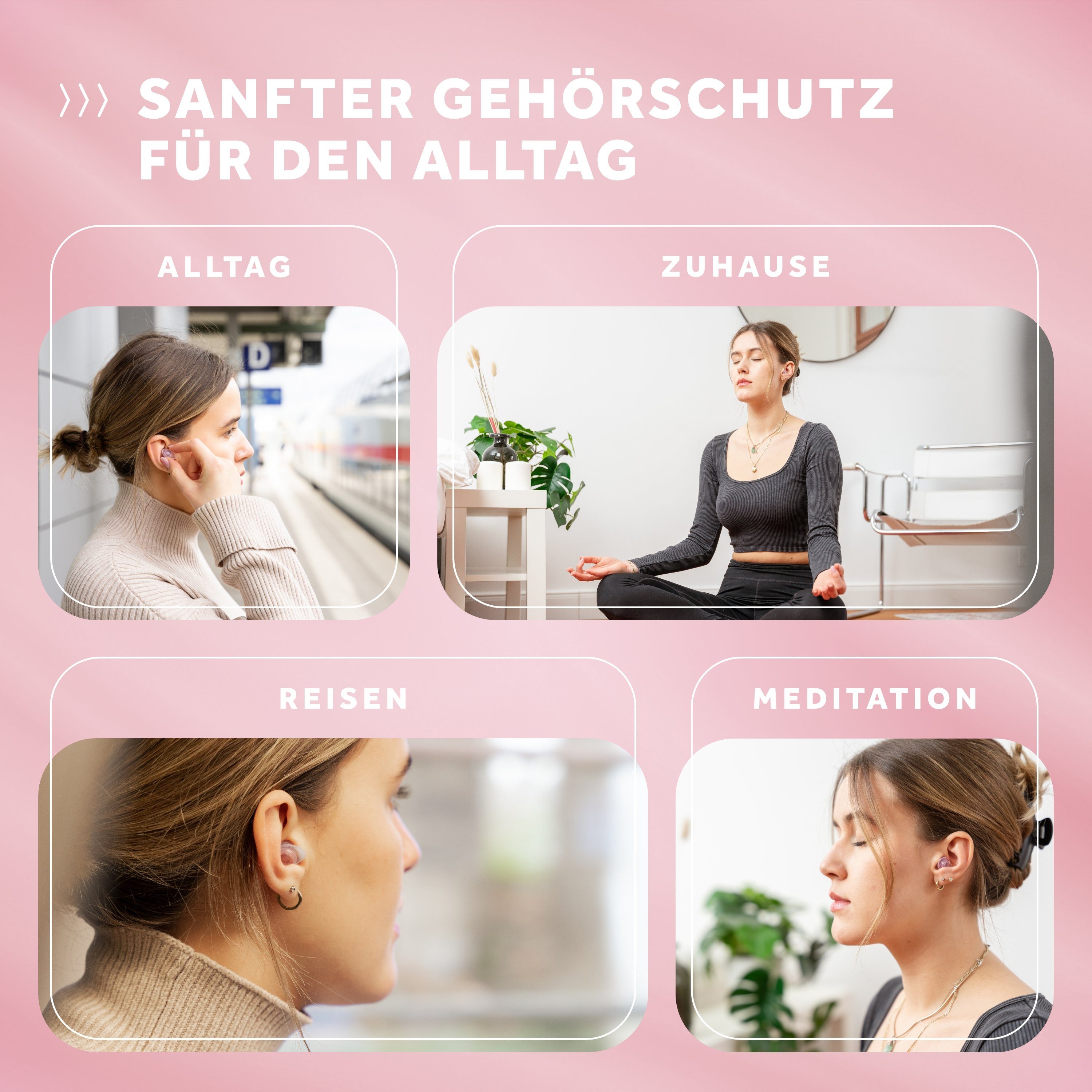 Schallwerk Gehörschutzstöpsel SCHALLWERK ® Women+ Gehörschutz Ohrstöpsel speziell für Frauen