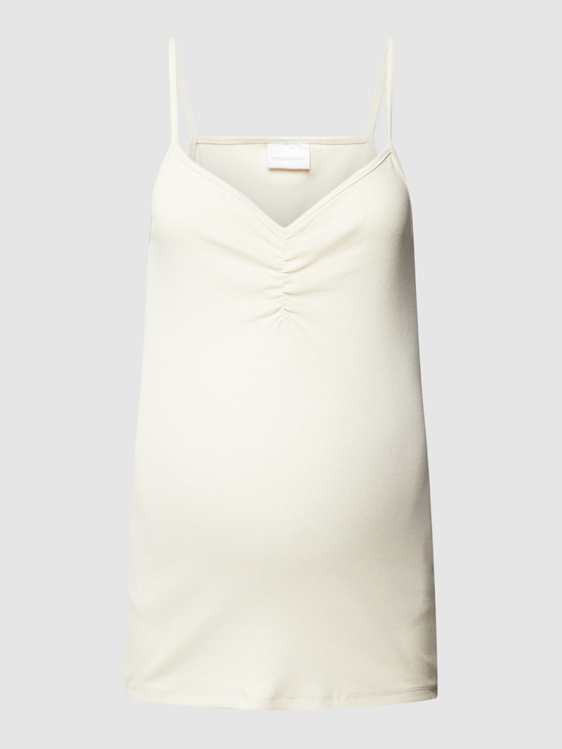 Umstands-Top in Feinripp-Optik Modell 'EMILY' in offwhite