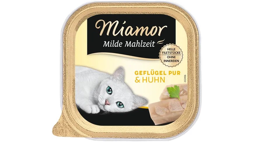 Miamor Katzennassfutter Milde Mahlzeit Geflügel Pur & Huhn 100 g