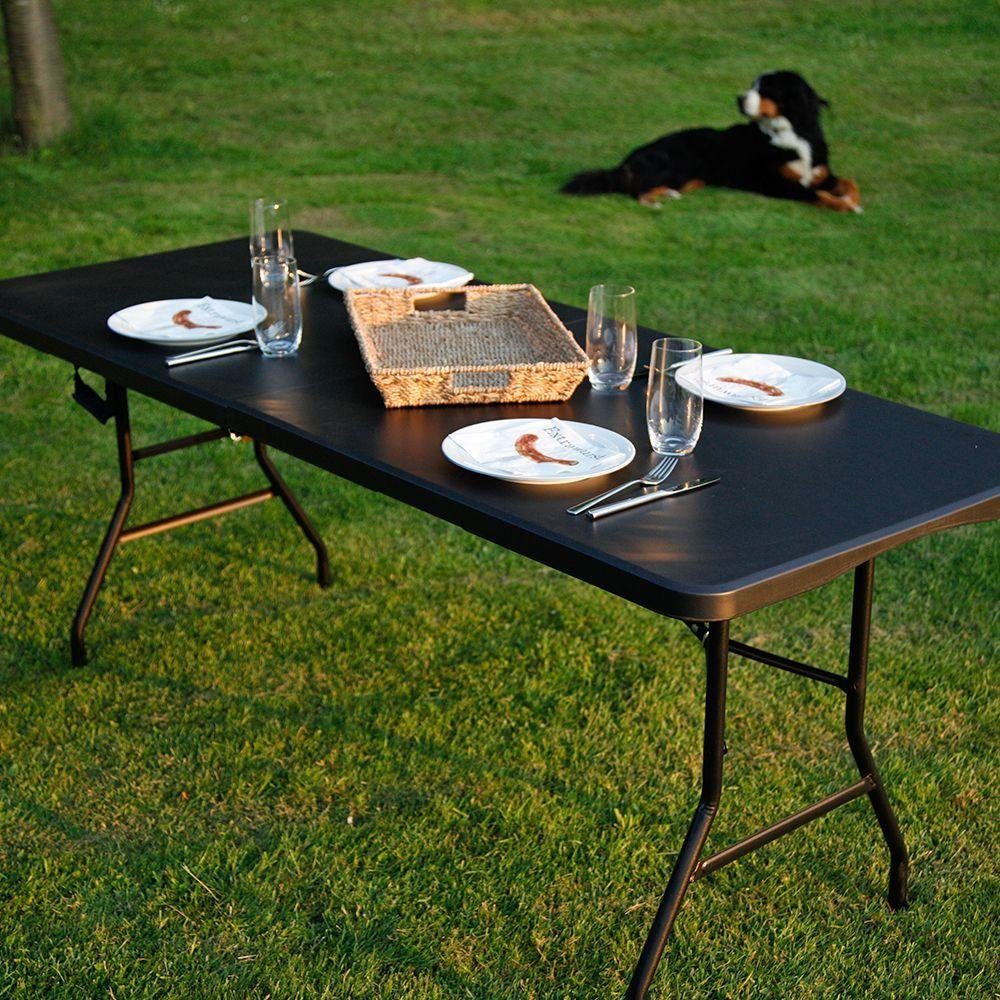 CHEFGASTRO® Klapptisch Klappbarer mobiler Buffettisch für Terrasse, HxBxT 74x180x74cm