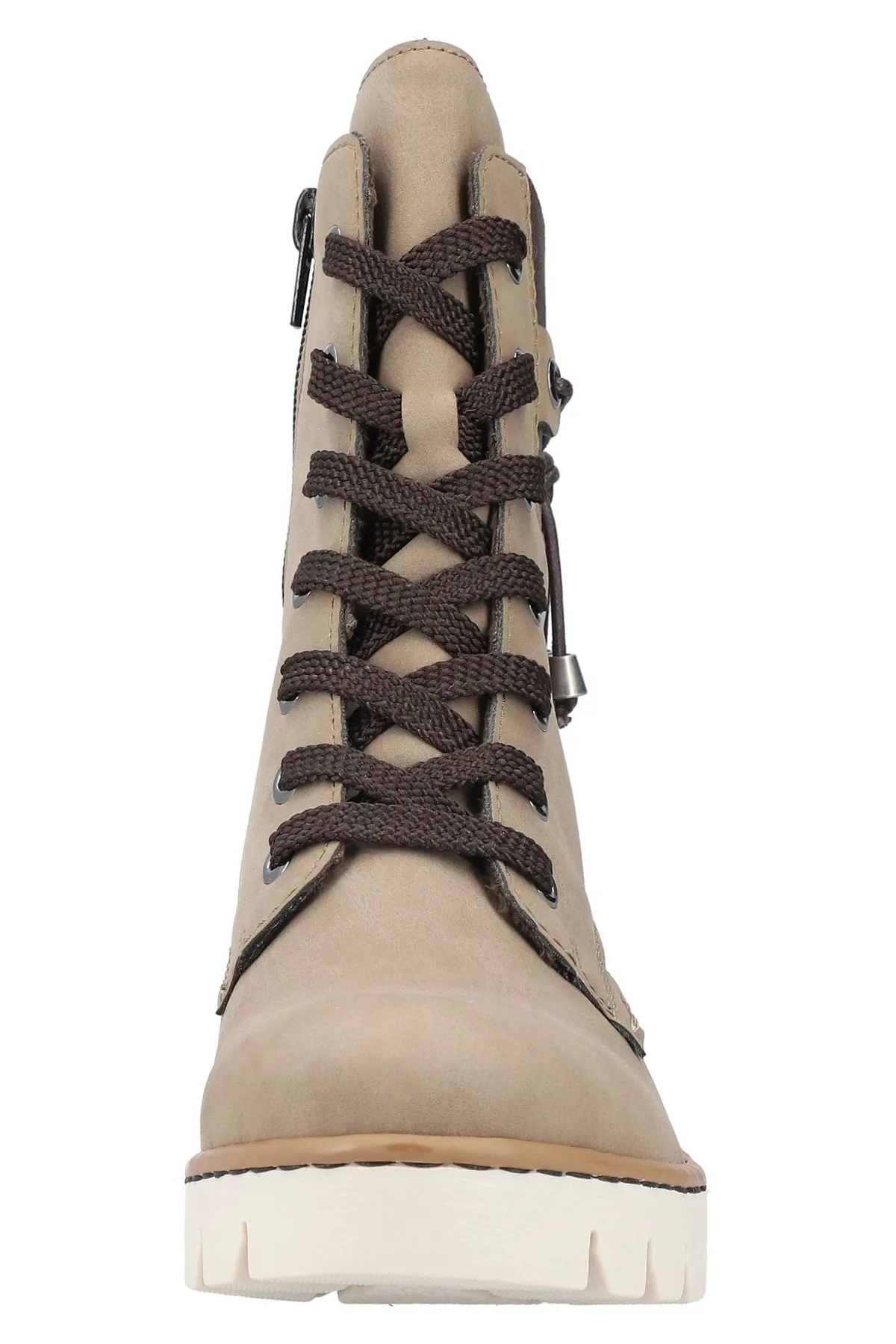 Rieker  Stiefelette - Beige - Blockabsatz