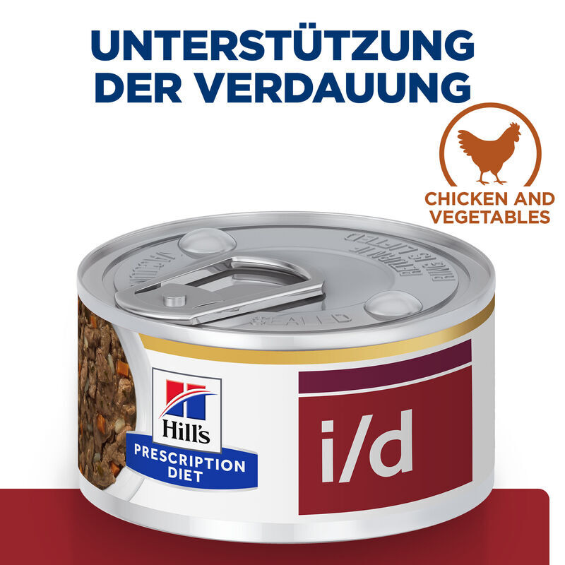 Hill's Schonkost Hill's Prescription Diet Digestive Care i/d mit Huhn und Gemüse 24x82g