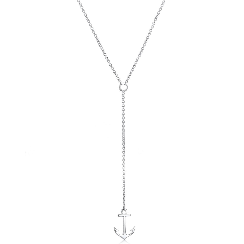 Elli Elli Collier YChaine d'Ancrage Collier Femme  (925/1000) Argent collier