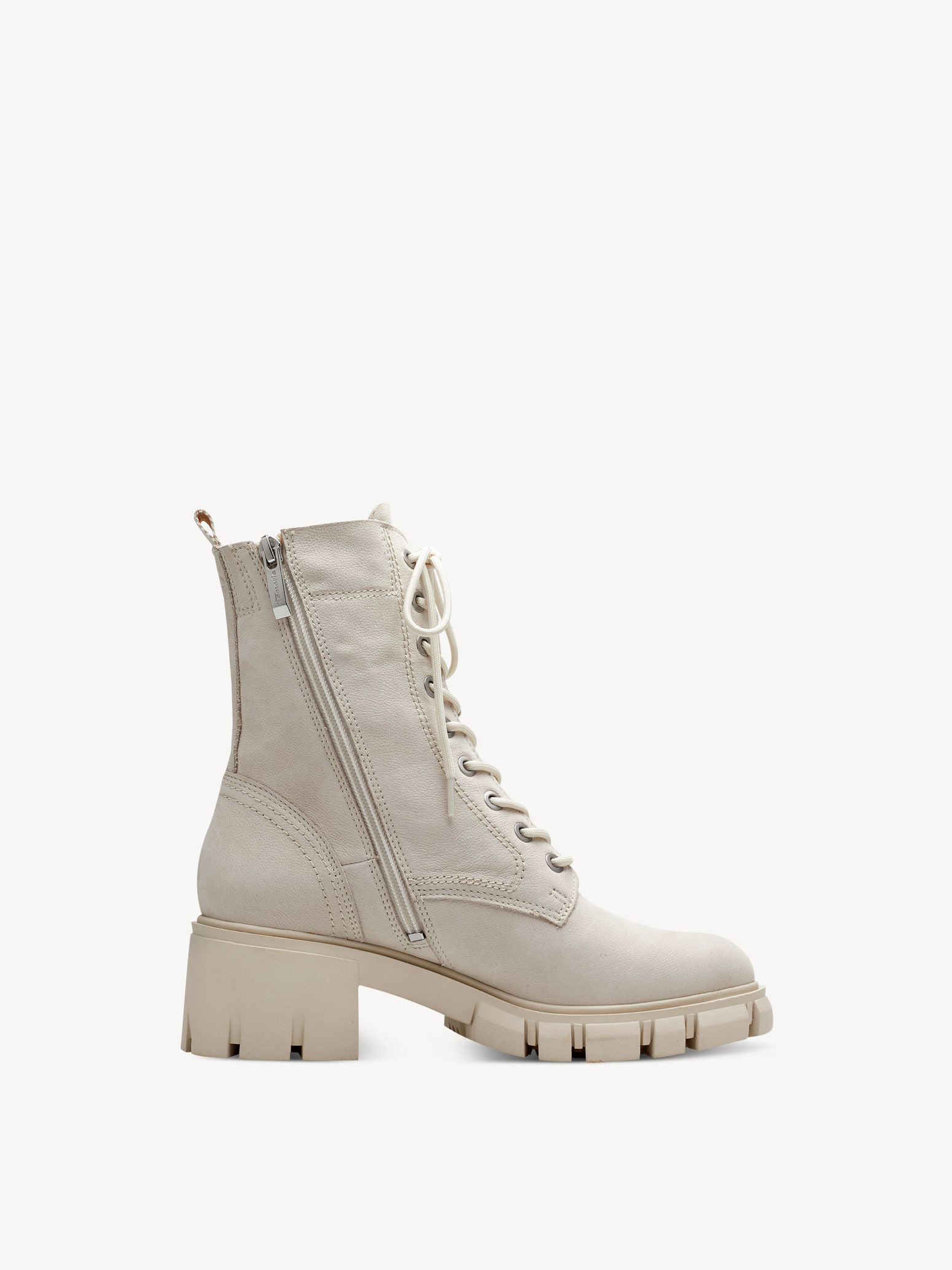 Bottine en cuir - beige