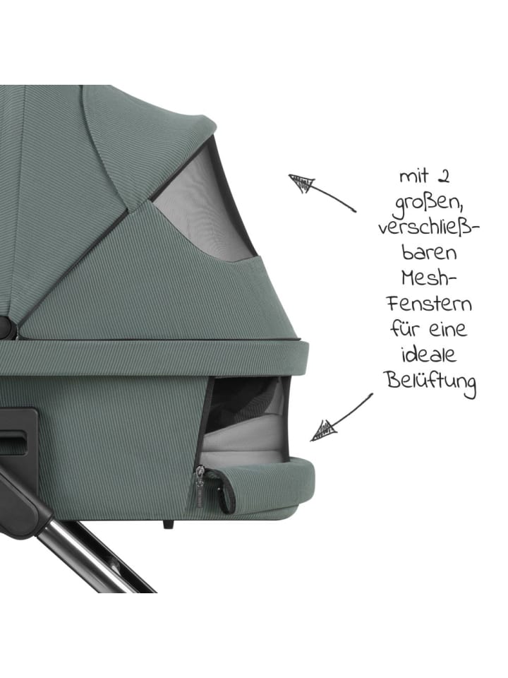 ABC-Design Kombi-Kinderwagen Salsa 4 Air - inkl. Babywanne & in gruen,silber günstig kaufen onesize