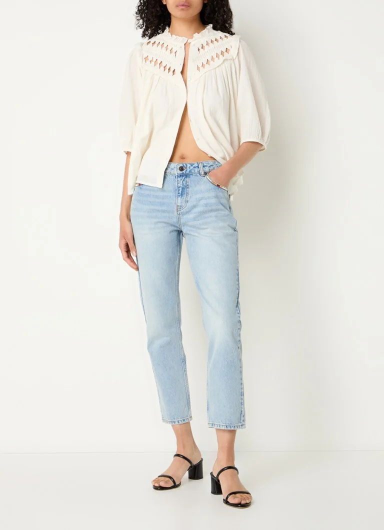 ba&sh Beluna blouse with openwork detail