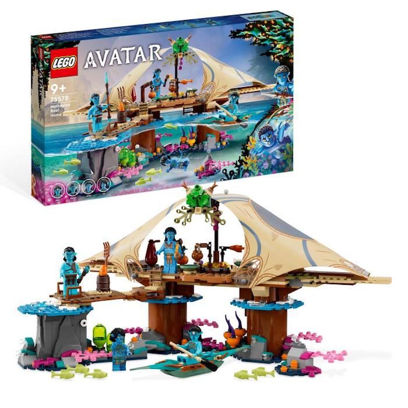 LEGO® Avatar 75578 Le Village Aquatique de Metkayina, Jouet, avec Village, Canoë, Pandora blanc