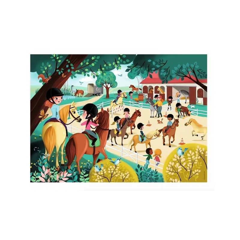 Puzzle Bienvenue au centre equestre 60 pièces