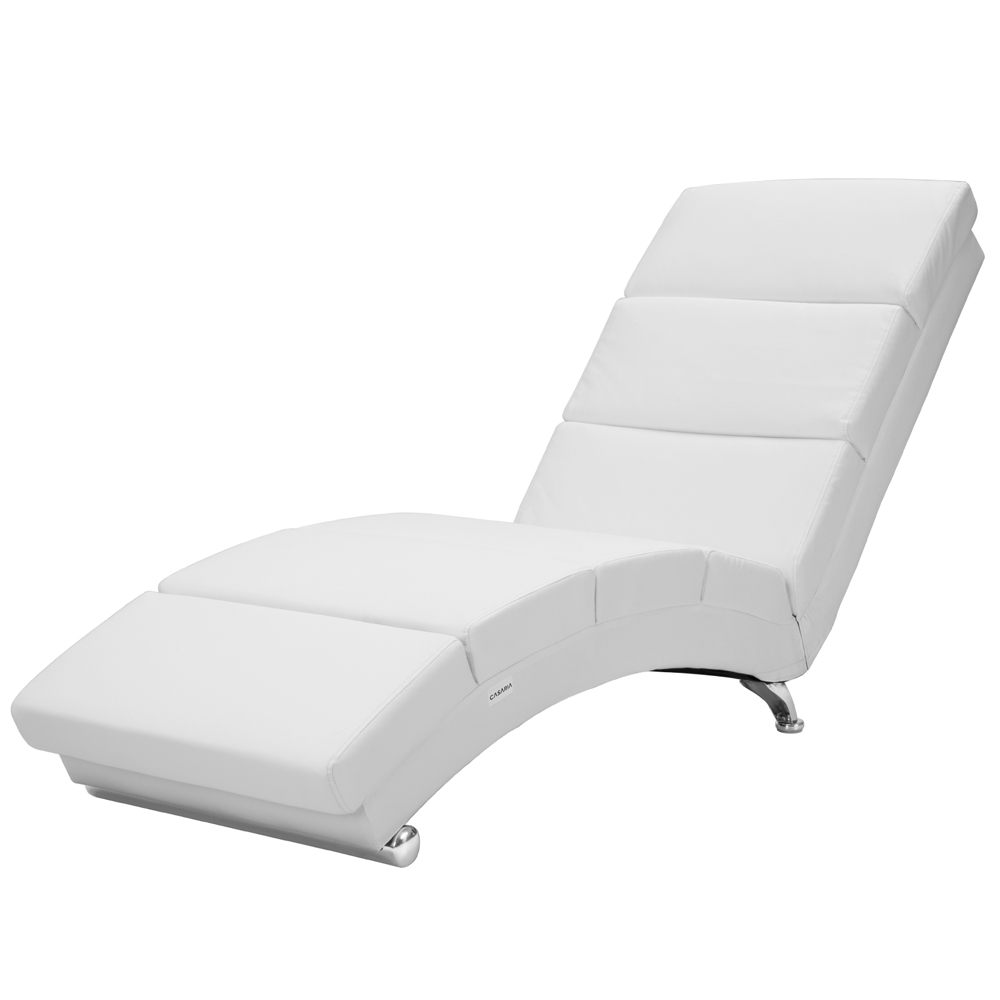Casaria Relaxliege London Weiß Kunstleder