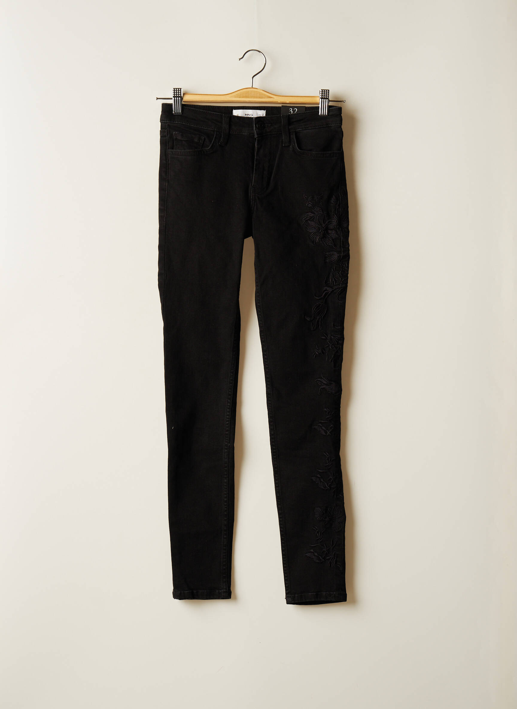 Mango Jeans Skinny Femme couleur noir