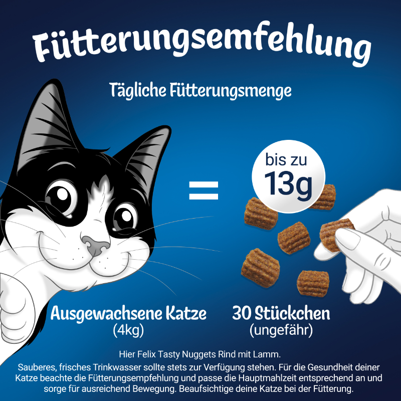 Felix Snacks Felix Tasty Nuggets 6 x 180 g Rind & Lamm