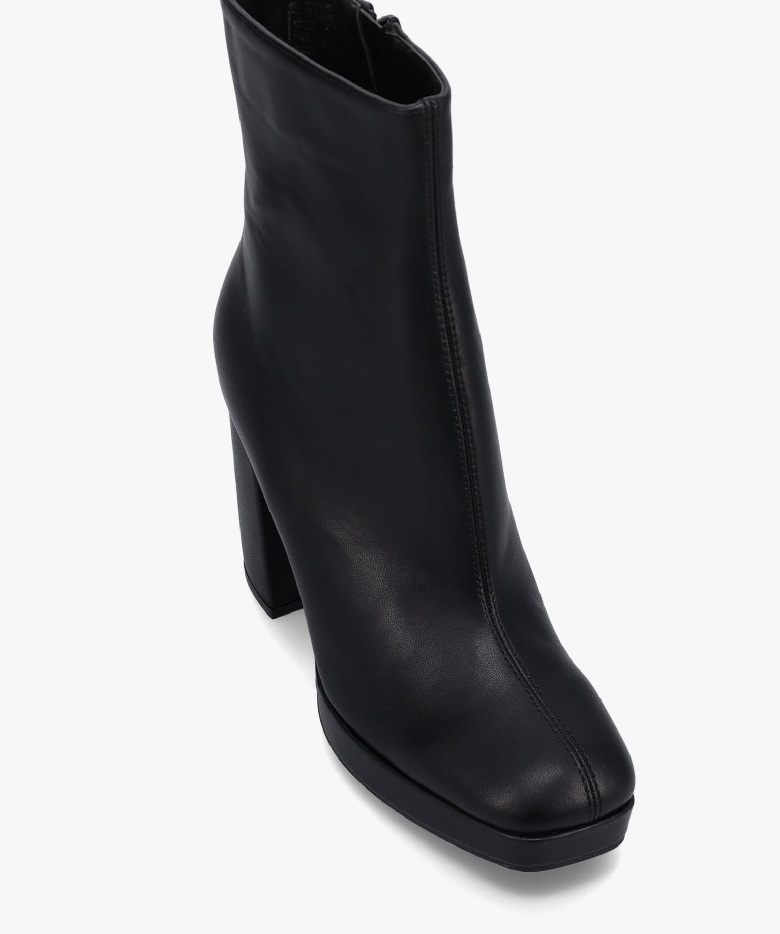 Boots femme unies à talon et bout carré – Claudia Ghizzani noir | GEMO