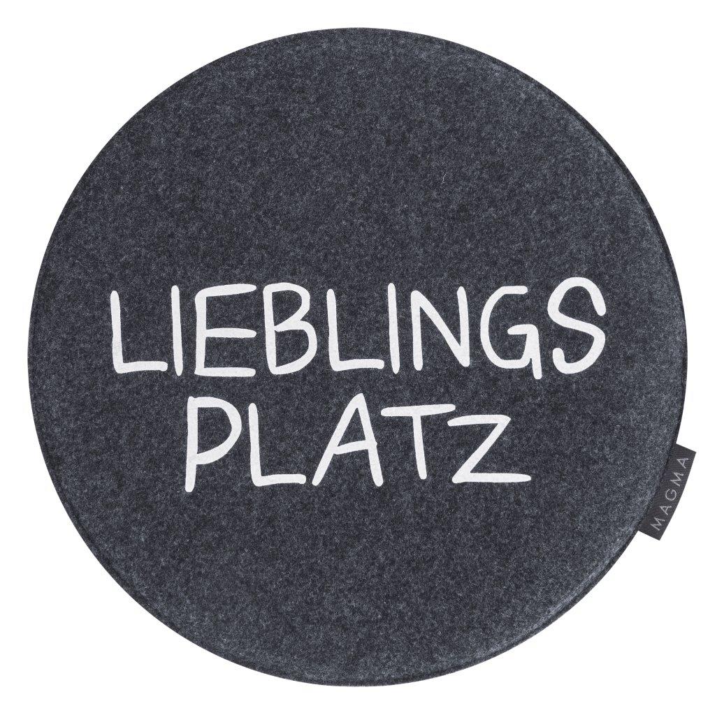 Magma Sitzkissen Avaro Lieblingsplatz Anthrazit Ø 35 cm