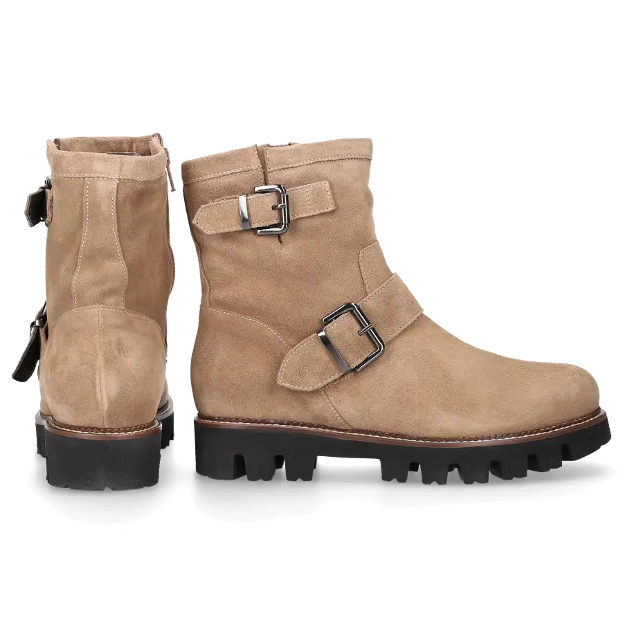 EN AVANT - Stiefeletten C022 Veloursleder - beige
