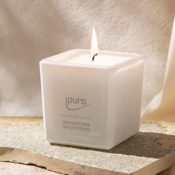 Duftkerze ESSENTIALS pure white, 6er Set