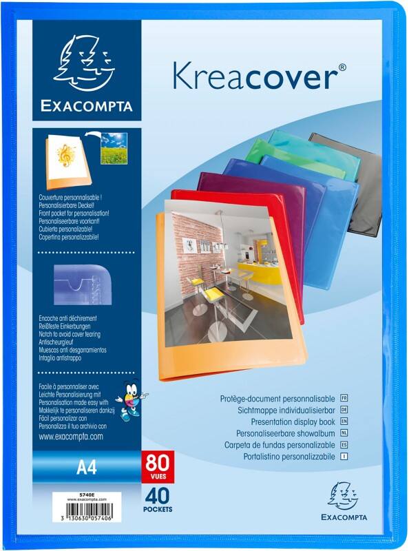 Exacompta Präsentationsmappe Kreacover 5740E Farbig Sortiert Polypropylen 12 Stück