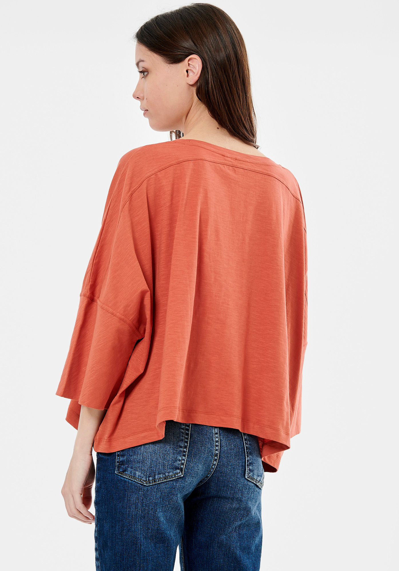 LEXI   T-shirt orange Femme 100% coton