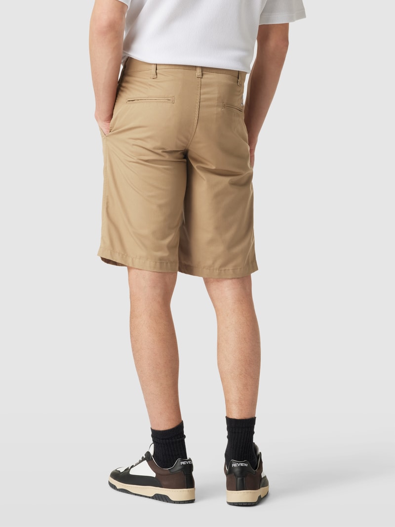 Shorts mit Label-Detail Modell 'PRESENTER' in beige
