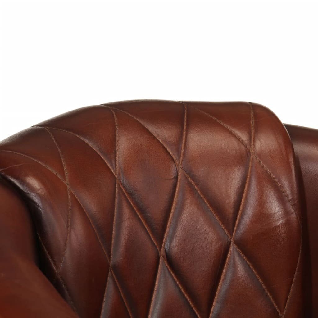vidaXL Sessel Clubsessel Braun Echtleder (1-St)