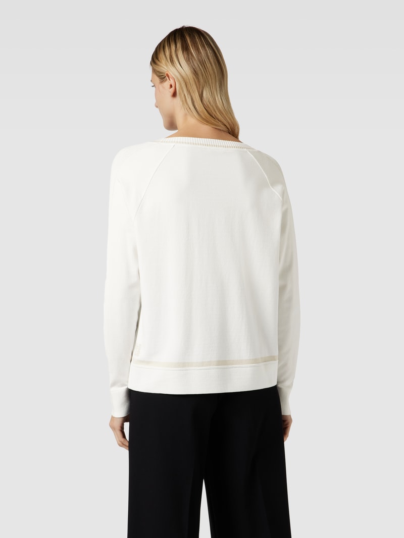 Strickpullover mit Rundhalsausschnitt in offwhite