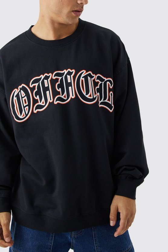 Oversize Sweatshirt mit Official-Print