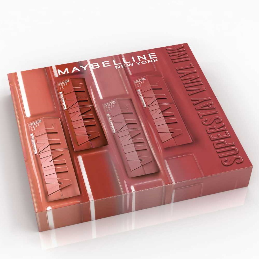 Maybelline New York Superstay Vinyl Ink Coffret 4 Teintes Vinyl Ink Nude Shock