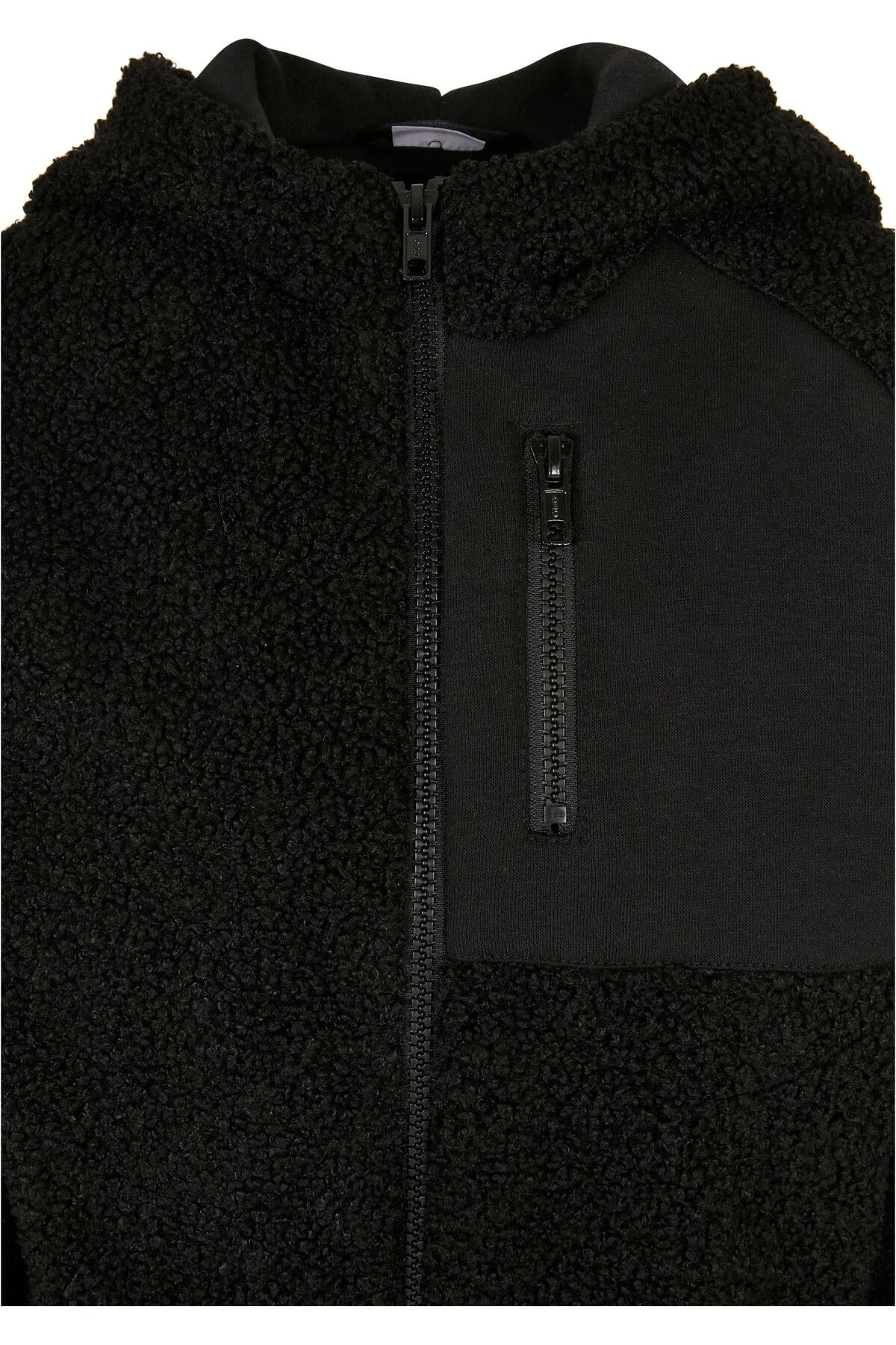 Urban Classics  Herren-/Jungen-Sherpa-Jacke mit Reißverschluss und Kapuze