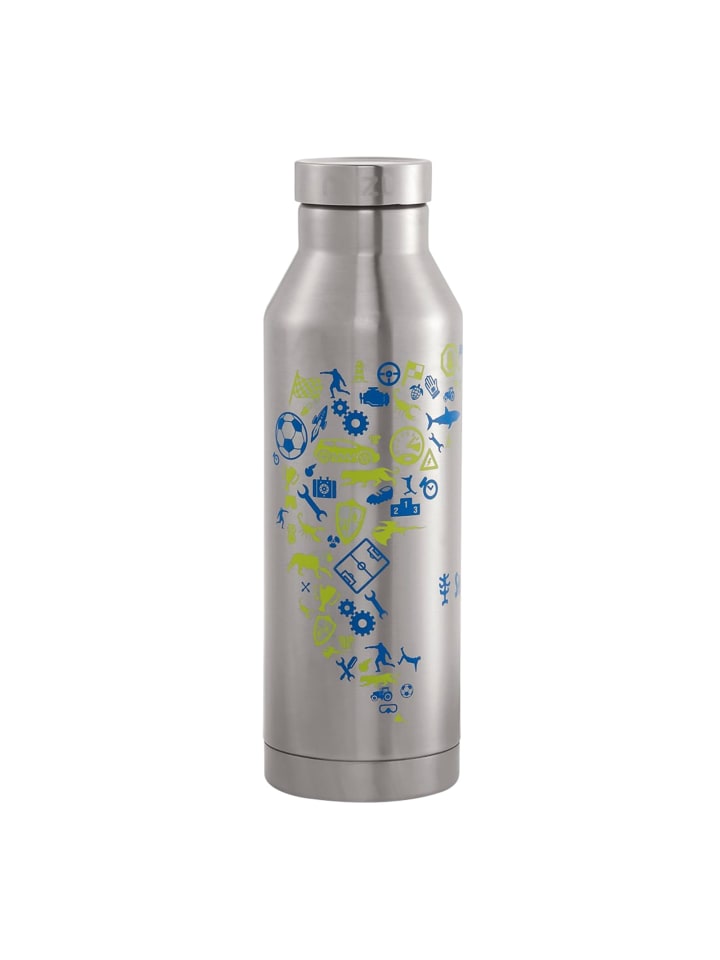 Step by Step Trinkflasche, Edelstahl, 0,5 l in Blue & Yellow günstig kaufen 22,5