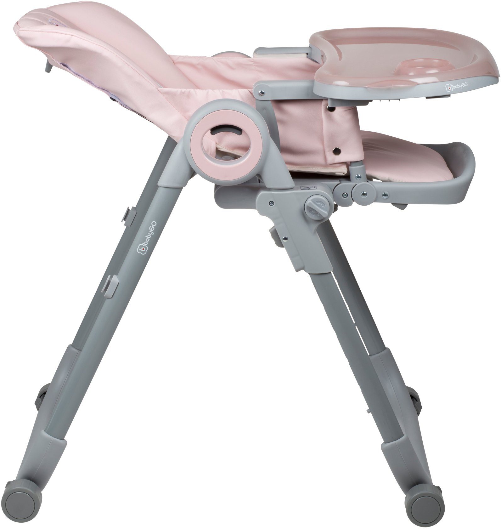 BabyGo Hochstuhl Divan, pink, platzsparend zusammenklappbar