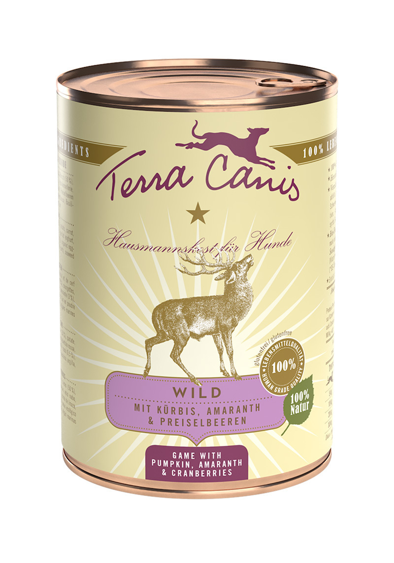 Terra Canis Hundenassfutter Terra Canis Classic Adult 6x400g Wild mit Kürbis, Preiselbeeren & Amaranth