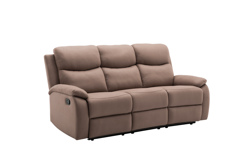 Happy Home Happy Home Polstergarnitur 3tlg. Relaxsofa Set mit 5 Relaxfunktionen braun