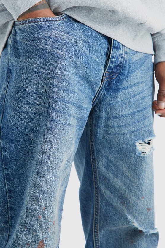 Lockere zerrissene Jeans