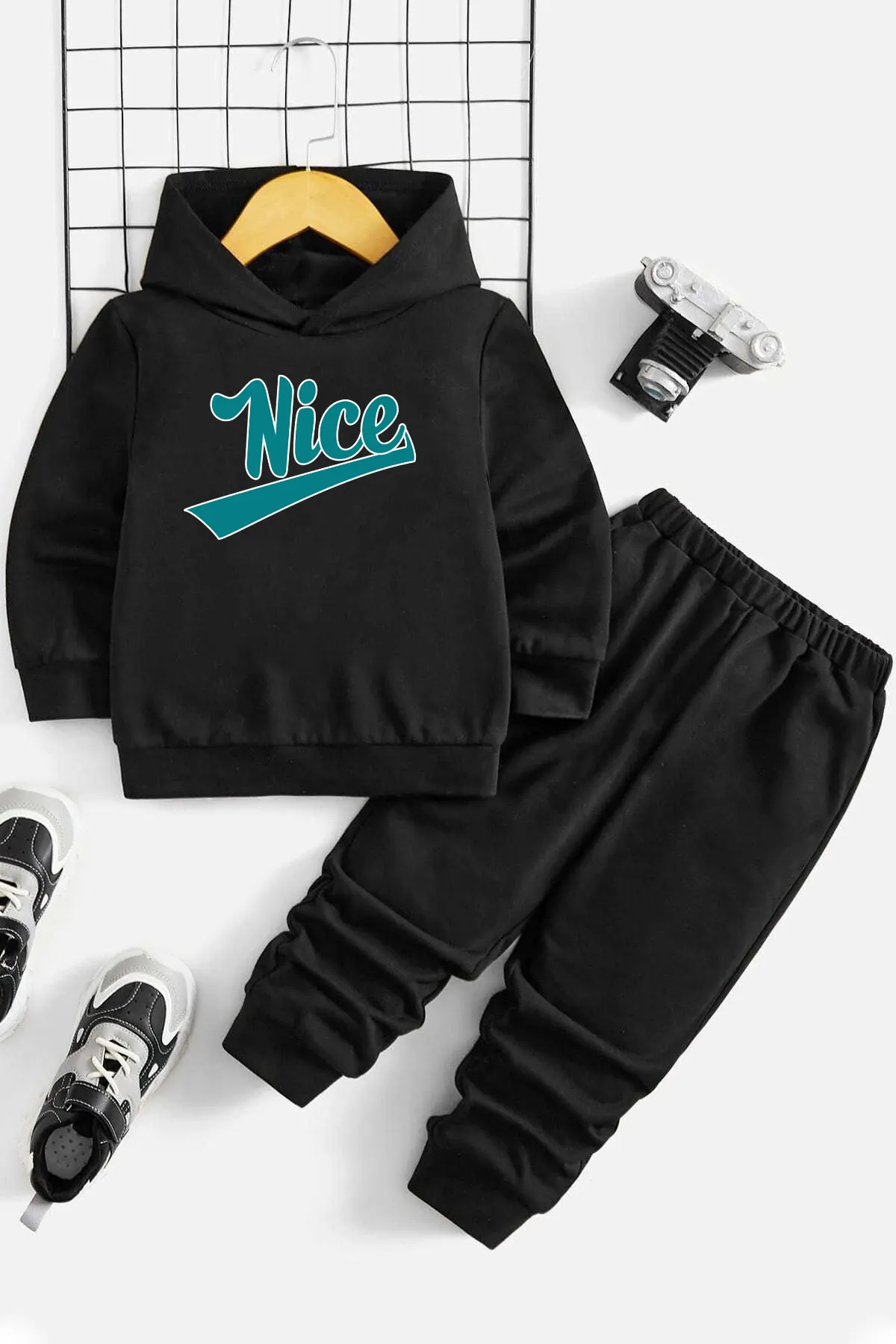 uyguntarz  Sport-Sweatsuit Set - Schwarz - Regular Fit
