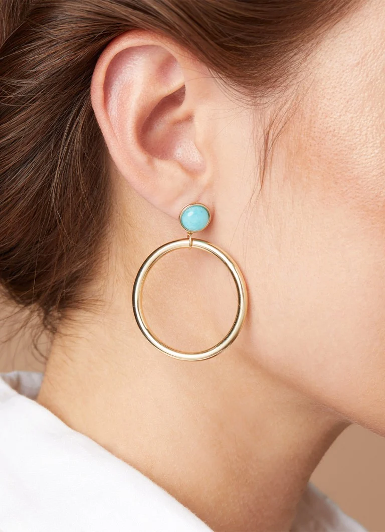 Diamond Point Yellow Gold Marigold Earrings