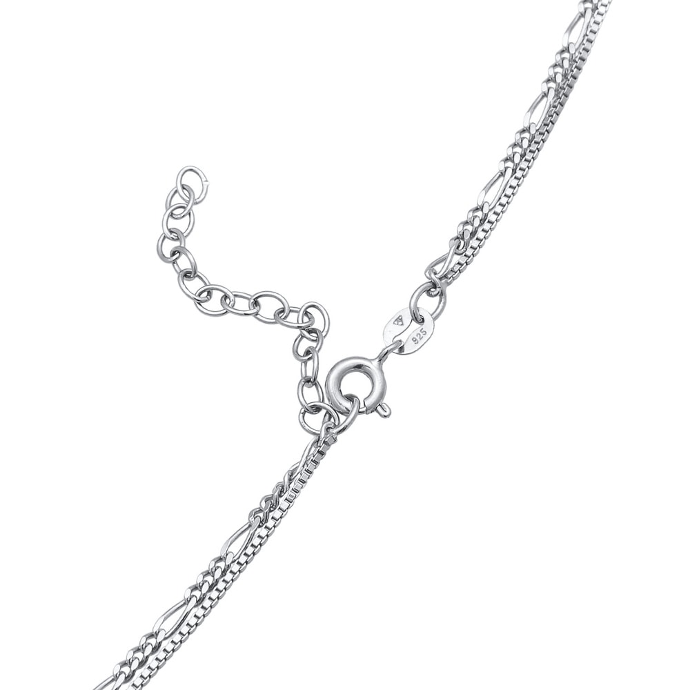 Elli Elli Collier Femmes couches plaquettes Figaro tendance boho en argent sterling 92 collier