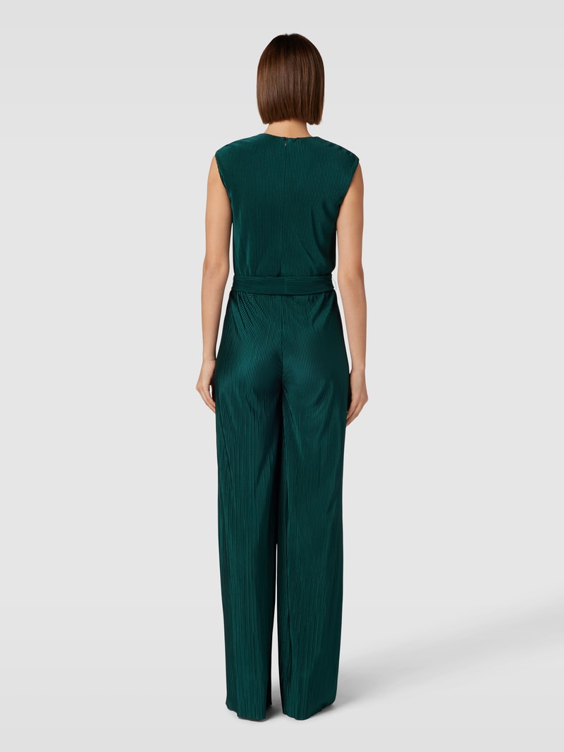 Jumpsuit mit Bindegürtel in grün