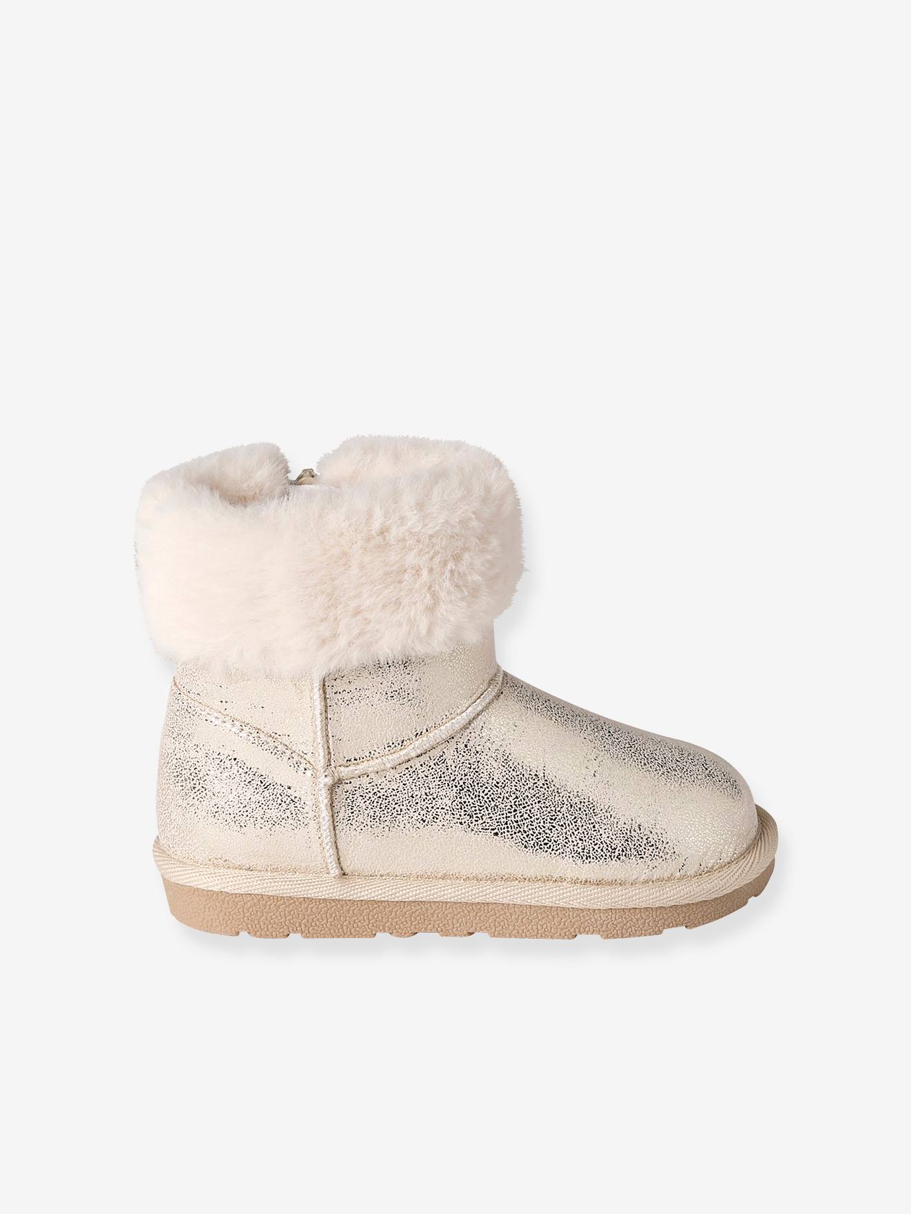 Vertbaudet Warme Mädchen Regen-Boots - grau