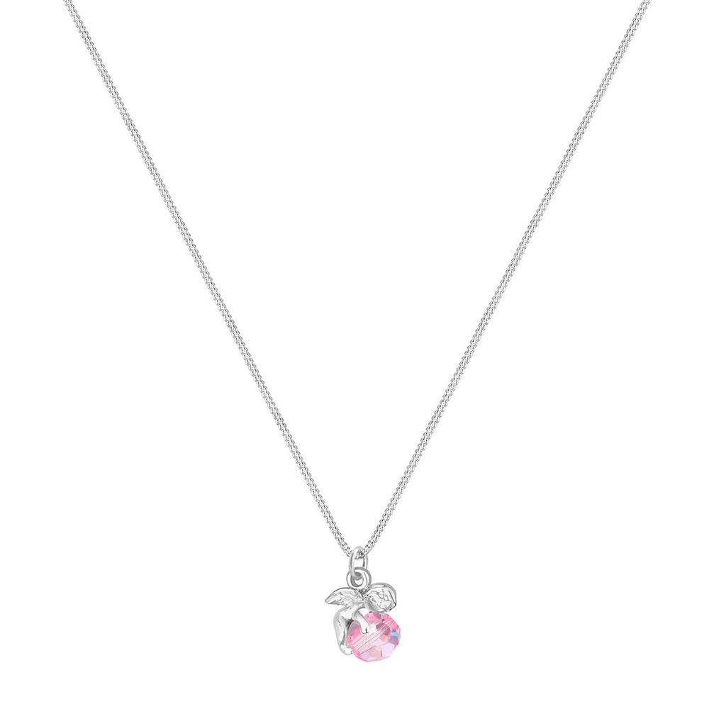 Elli Elli Collier Femmes Pendentif Ange avec Cristal en Argent Sterling 925 collier
