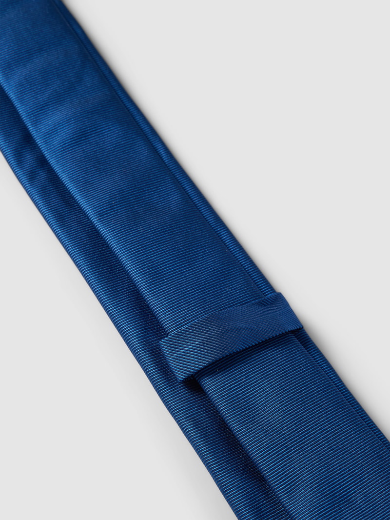Seidenkrawatte mit Allover-Muster Modell 'Tie' (6 cm) in marineblau