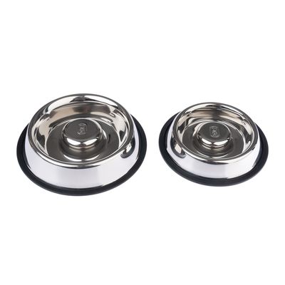 TIAKI Slow-Feeding-Napf Silvered