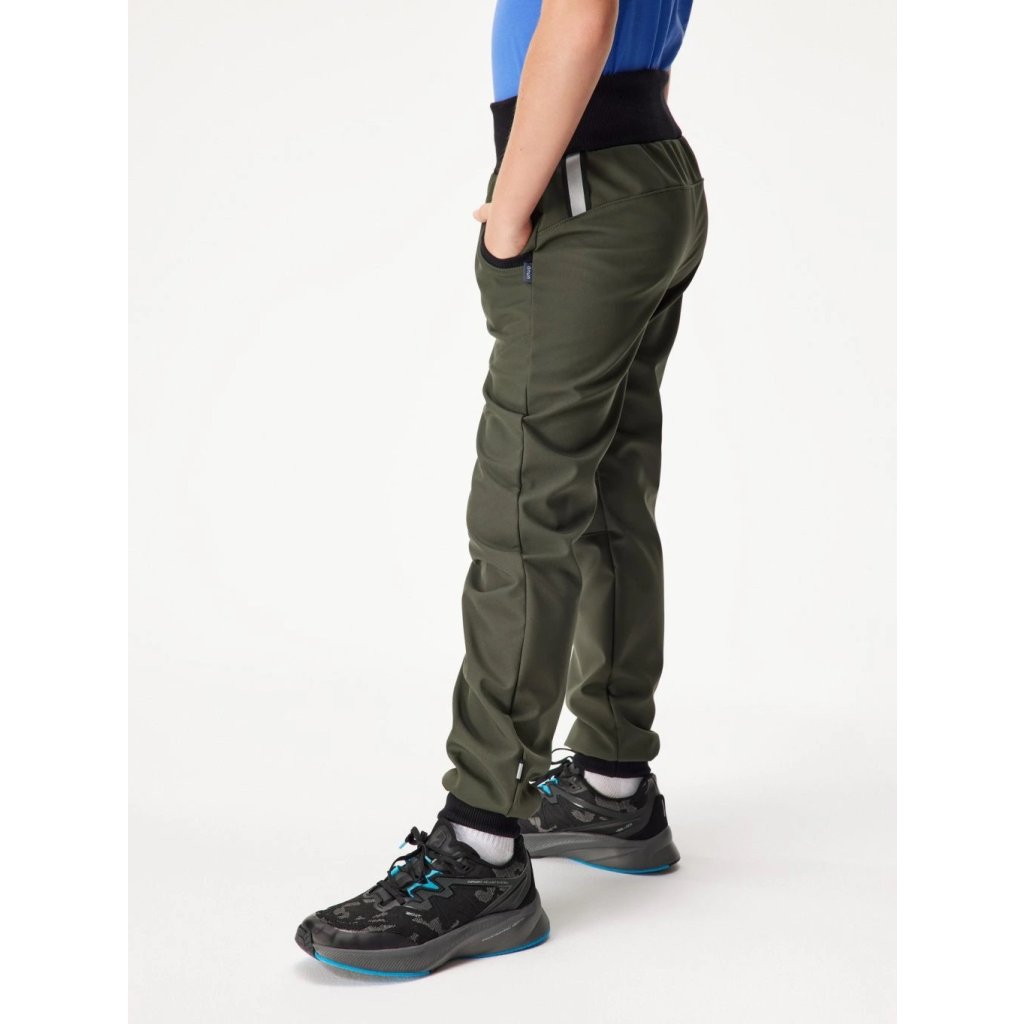 Unuo Street Khaki Kinder Softshellhose mit Fleece