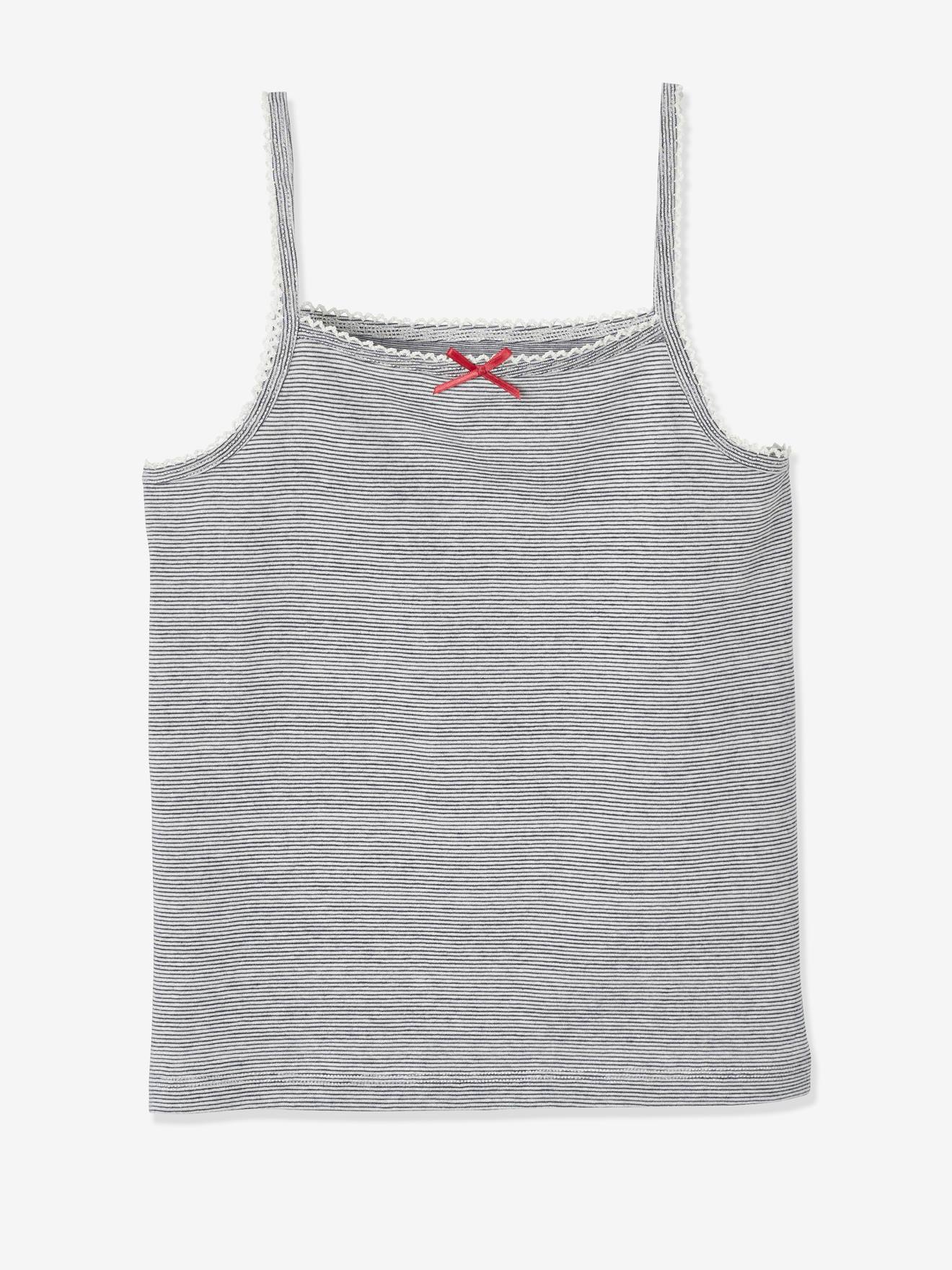 Lot de 3 débardeurs fille BASICS lot ivoire