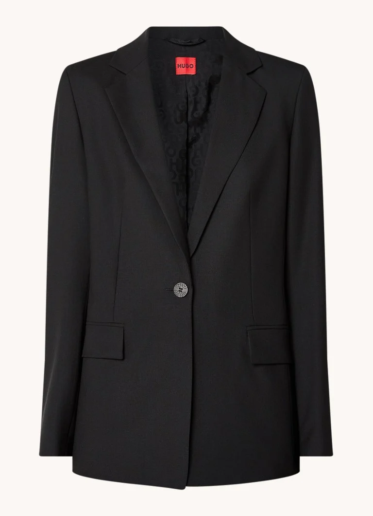 HUGO BOSS Atana blazer in wool blend with flap pockets