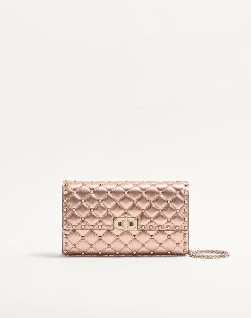 Bolsa de ombro Valentino Garavani Rockstud Spike em couro napa laminado