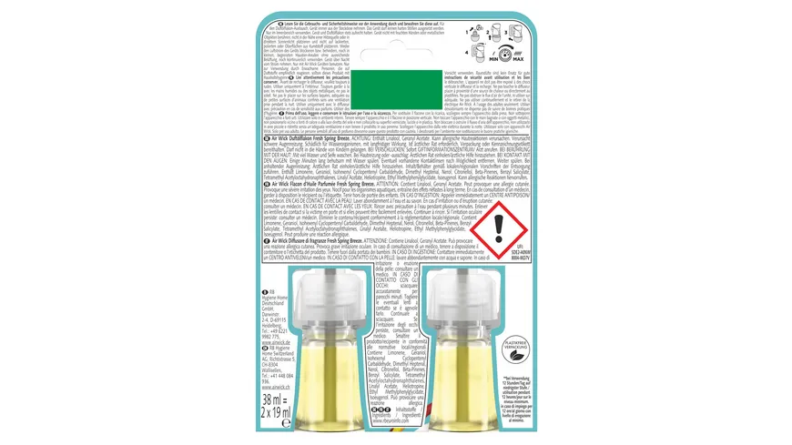 Air Wick Duftölflakon Nachfüller DUO Fresh Spring Breeze 38 ml