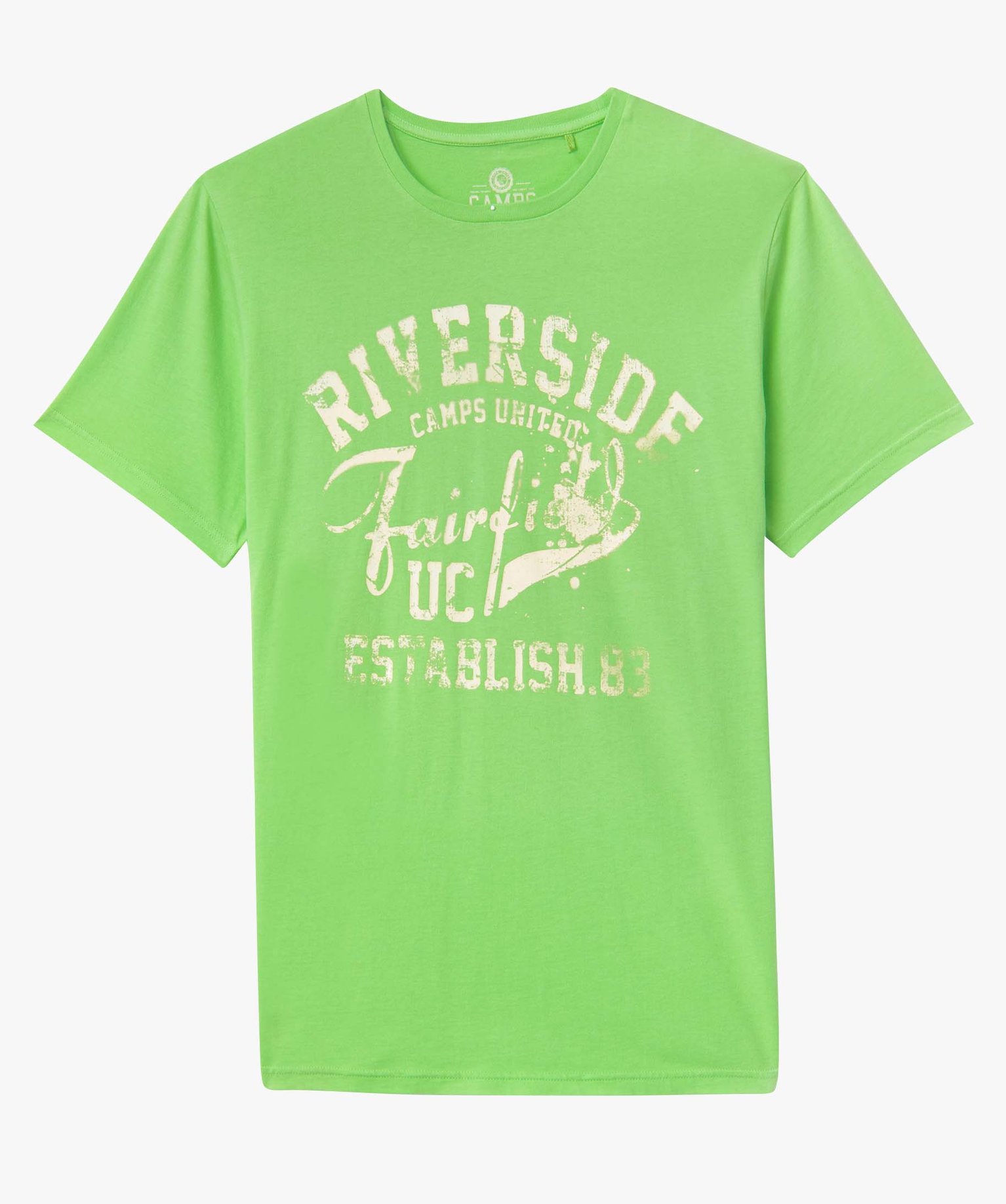 Tee-shirt homme à manches courtes avec inscription - Camps ... vert clair | GEMO